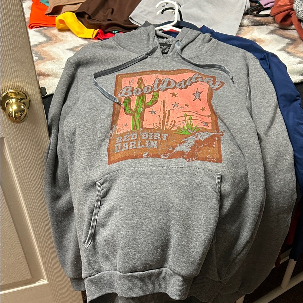 Gray Desert Graphic Hoodie